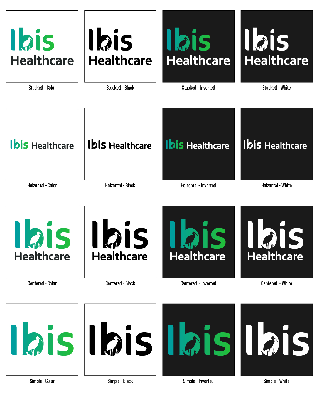 illustration showing a variety of logo design variations showing the scope of a comprehensive branding design project